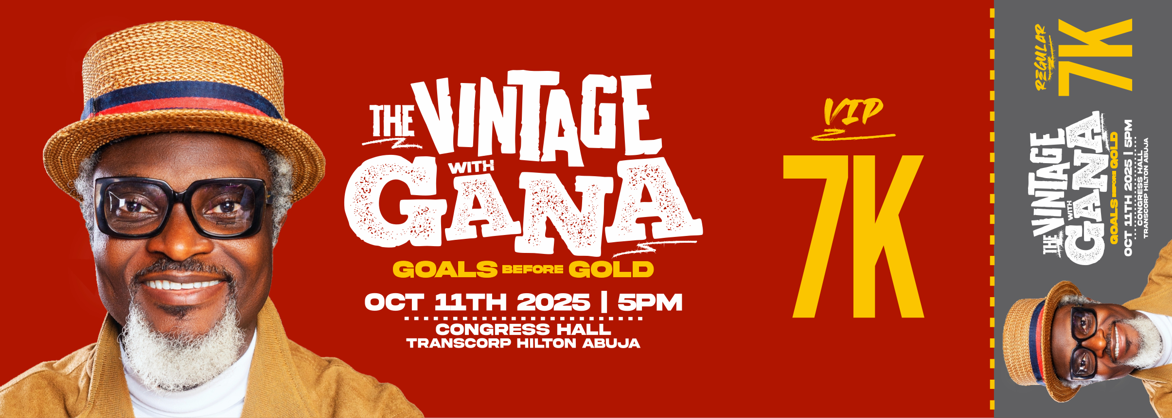 Standard regular ticket for the Gana Comedian live show.