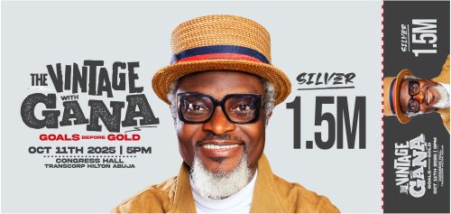 Silver VIP ticket for the Gana Comedian show, offering a premium experience.